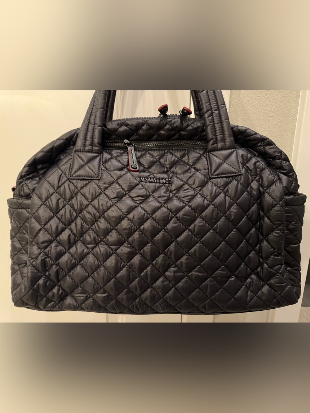 MZ Wallace Jimmy Deluxe Duffel Black with Dust Bag - Picture 3 of 8